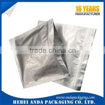 Laminated material custom printed zip lock aluminum foil bag