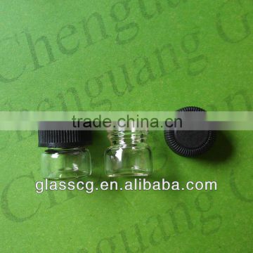 1ml pharmacy glass vials with screw plastic cap