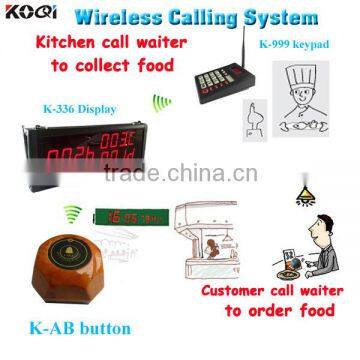 Wireless Calling Devices For Restaurant Service K-336+K-999+K-AB