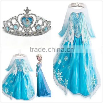 2015 best selling cheap elsa dress cosplay costume in frozen elsa dress wholesale CC-1694