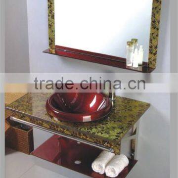 glass sink/glass bathroom sink/glass countertop sink