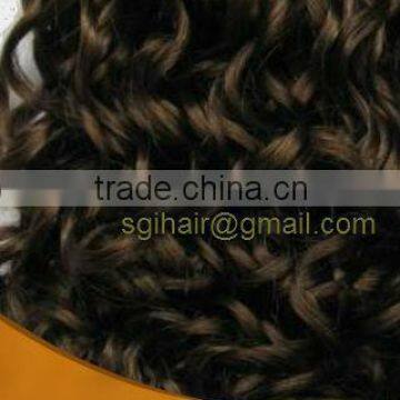 Best quality indian remy hair weave loose curly