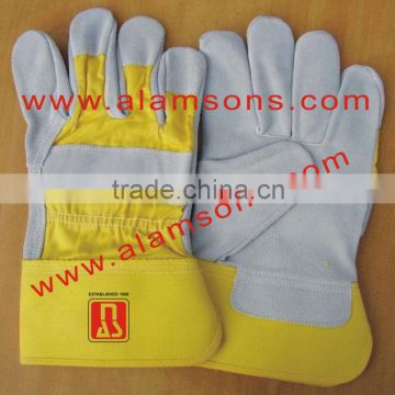 High Quality Leather Working Gloves / Saftey Leather Gloves