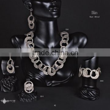 Fashion turkish style silver plated necklace Hun 1544