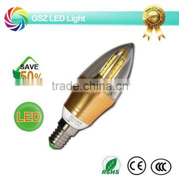 GSZ 5W long lifespan high lumen led candle bulb light