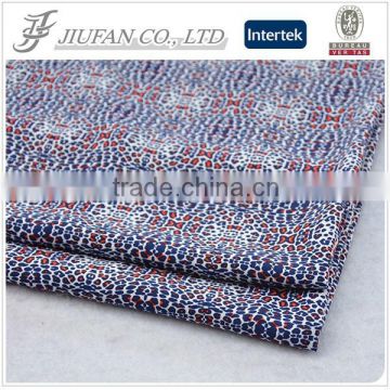 Jiufan Textile High Quality Competitive Price Printed Animal Wool Peach Full Polyester Woven Fabric for Dress Summer Trousers