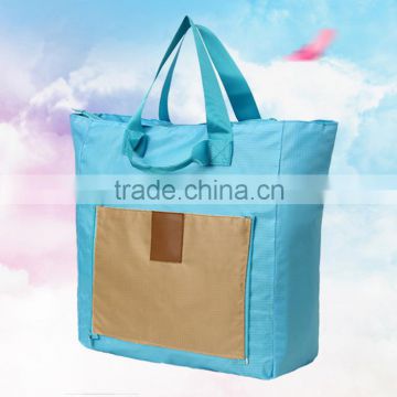 Convince foldable tote nylon shopping bag luggage bag in travelling