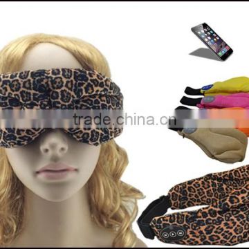 Ergonomics Velvet with Memory Foam Bluetooth Music Eye Mask Wireless Eye Patch Headphone Headset Earphones Stereo Speakers