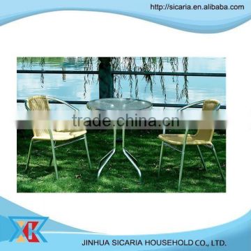 picnic dinning leisure wicker rattan chair and table set