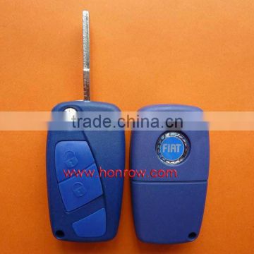 Fiat 2 button remote key blank (Blue color)& blank key & key shell
