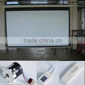 matt white electric projector screen