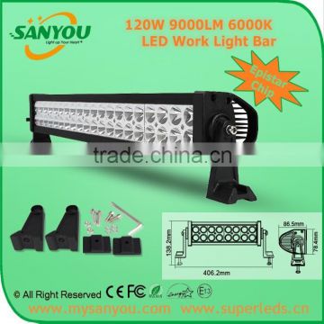 Sanyou 120w 9000lm 3000k/ 6000k Led Car Light bar