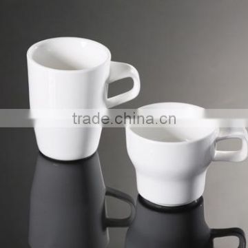 300ml white color durable porcelain coffee cup H6496