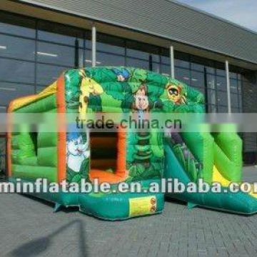 jungle inflatable bouncer slide