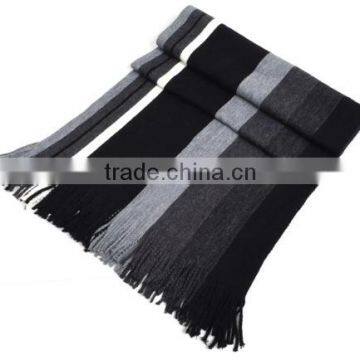 Men's cashmere scarves thickening / Europe casual long striped scarves to keep warm
