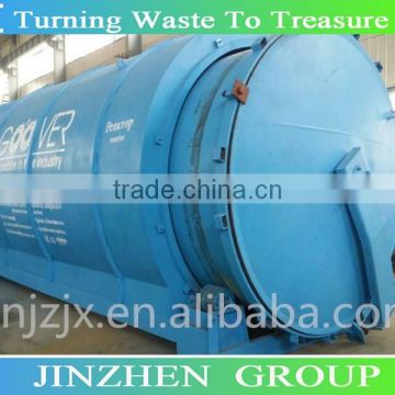 pyrolysis plant for municipal waste with automatic discharging carbon black