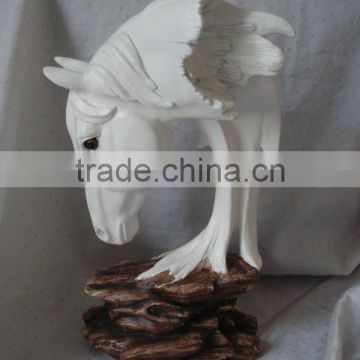 white polyresin horse statue single resin horse head statue