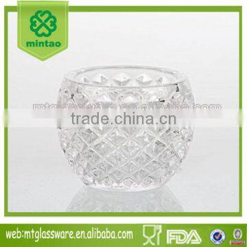 top grade diamond design clear votive party candle holders