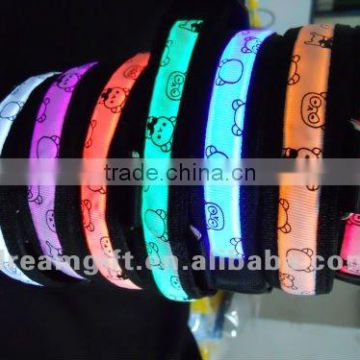 Glow in the night flashing Led pet Collar 4 size cheap price