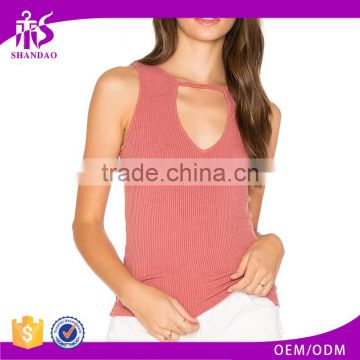 Guangzhou Shandao Garment OEM Customized 95% Cotton 5% Spandex New Fancy Design Sexy Tank Top