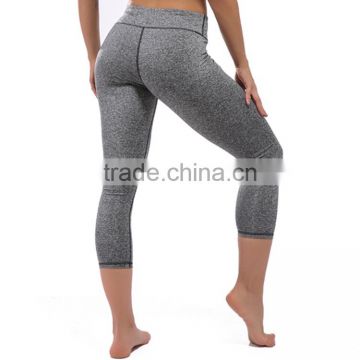 Womens Seamless High waist Capris Legging Pants