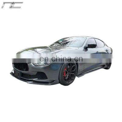 For Maserati Ghibli 3D style carbon fiber front spoiler rear diffuser side skirts and trunk spoiler for Maserati Ghibli facelift