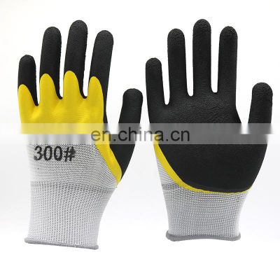 Rubber Work Gloves Foam Latex Coated Wear-resistant Non-slip For Labor Protection Mechanical Construction Gardening Agriculture