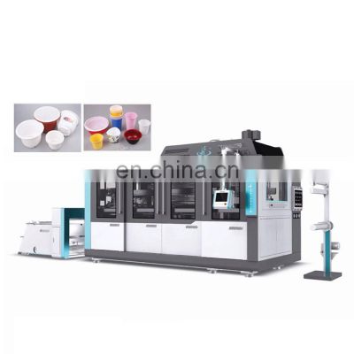 Automatic hydraulic thermoforming disposable trays cutting in mould