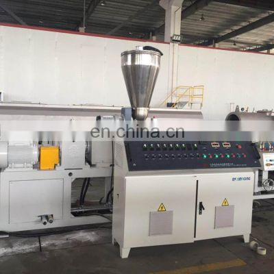Conical Twin Screw Extruder Pvc Cable Trunk Profile Conduit Channel Profile Extrusion Making Machine