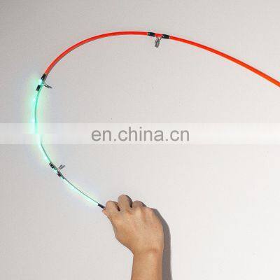 stock 2 sections night led fiberglass fishing rod 1.35m,1.5m,1.65m 1.8m 2.1m, 2.4m