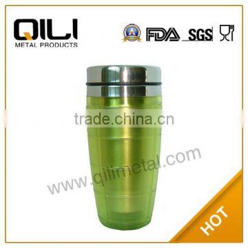 plastic and stainless steel unique auto mugs for promotion