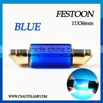 T10X39 SV8.5 12V 10W natural blue Auto Festoon bulb,license plate bulb
