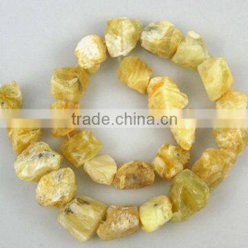 Yellow opal rough nugget for jewelry making