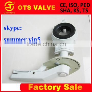 High Quality Anti-condensation Butterfly Valve With Lever /Worm Handle From Factory