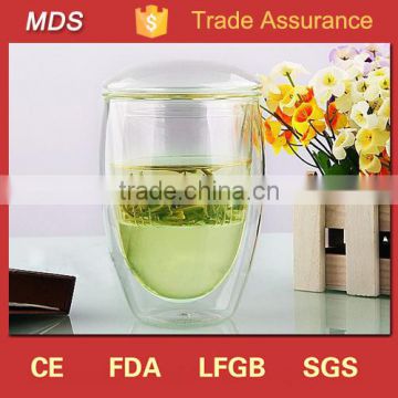 Supplier factory drinking glass thermos cup with lid