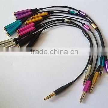 1 to 2 audio splitter cable