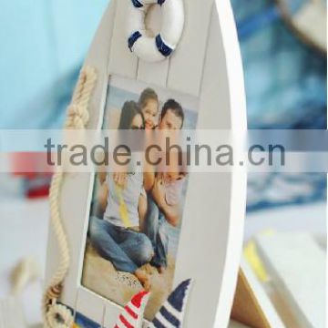 boat shaped wooden photo frame,personalized design photo frame,free sample