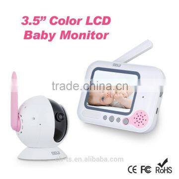 2.4GHz Digital 3.5" LCD Video Baby Monitor with Infrared Night Vision