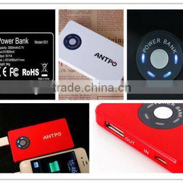 Fast Changing micro usb mobile power bank 3000mah ultra thin power pack