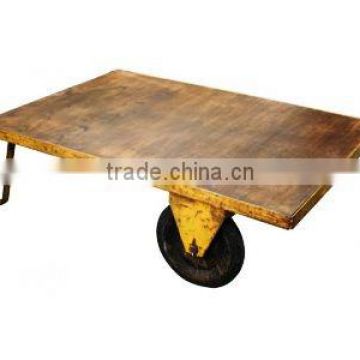 JODHPUR FACTORY CHART COFFEE TABLE , FRENCH INDUSTRIAL COFFEE TABLE