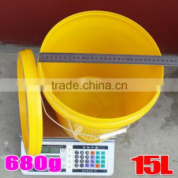 15L hot sale plastic 5 gallon bucket with handle and lid