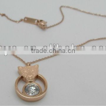 2013 Fashion Necklace Stainless Steel Necklace Rose Gold Color