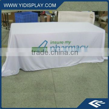 Custom logo printed white table cloth