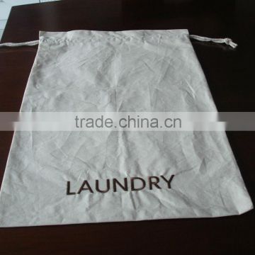 hotel cotton embroidery laundry bag