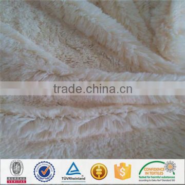 Polyester Printed Pv Plush Fabric For Blanket Toy Garment