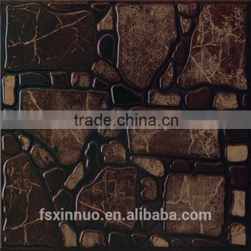 2016 FOSHAN glazed black stone design floor tile price ,rustic tile price, porcelain tile floor 300x300mm