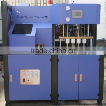 Semi automatic 4 cavity mineral water blow molding machine with automatic bottle dropping