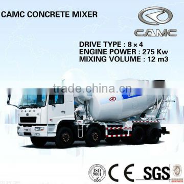 CAMC Concrete mixer truck (Mixing Volume: 12m3, Engine Power: 375HP) of concrete mixer truck 12m3