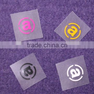 High Durable Heat Transfer Clothing Brand label 3d Silicone Logo Printing