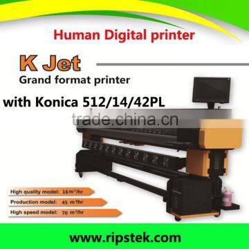 Human Digital Solvent printer K-JET series with Konica 512/14PL/42PL Head